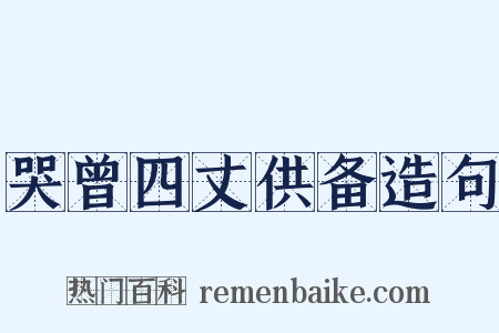哭曾四丈供备造句是什么意思的图片